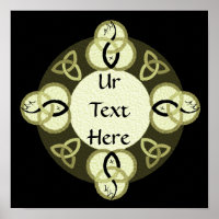 Light Grey Trinity and Black Fish Monogram