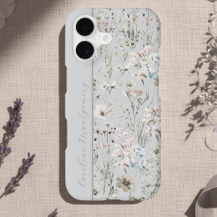 Light Grey Watercolor Floral Personalised