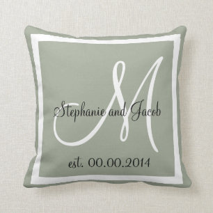 Light Grey Wedding keepsake pillow