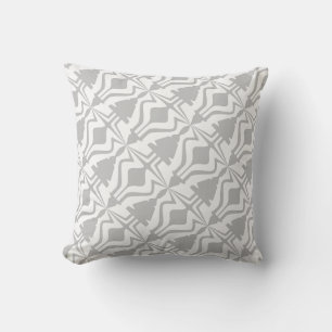 Light Grey White Diagonal Sound Wave Small Tiles Cushion