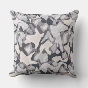 Light grey-white grey light grey abstract  throw p cushion