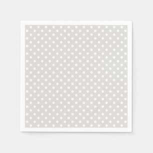 Light Grey White Polka Dot Pattern Napkin