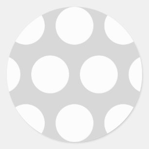 Light Grey with Dots Classic Round Sticker