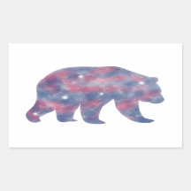 Light Grizzly Bear Starscape Sticker