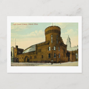 Light Guard Armoury Detroit, Michigan Postcard