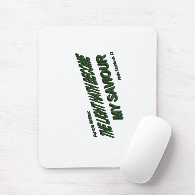 Light Hath Become My Saviour - Green Mouse Pad (With Mouse)