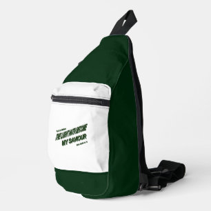 Light Hath Become My Saviour - Green Sling Bag
