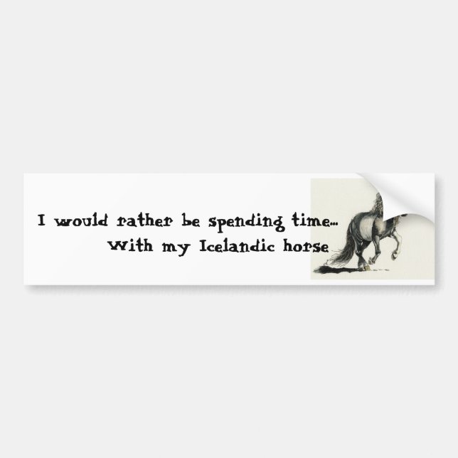 Light hearted Icelandic Bumper Sticker (Front)