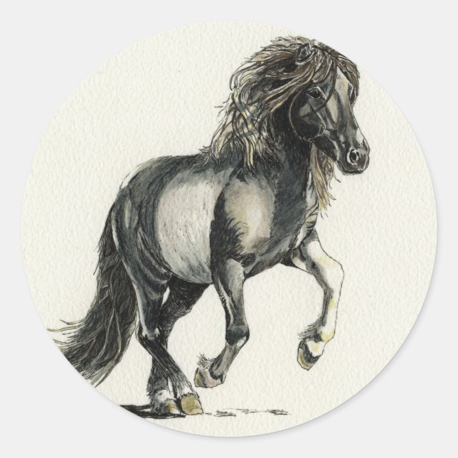 Light Hearted Icelandic Classic Round Sticker (Front)