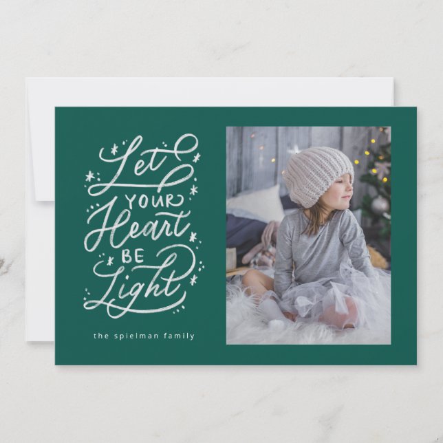 light hearted starry hand lettered holiday card (Front)