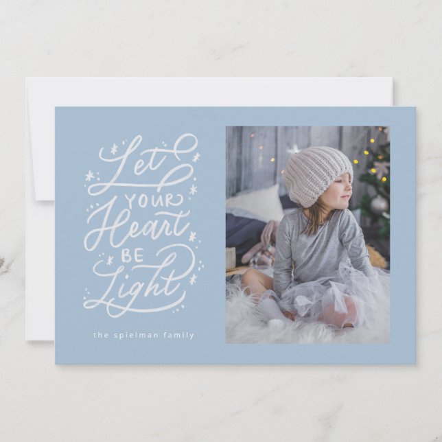 light hearted starry hand lettered holiday card (Front)