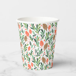Light Holiday Greens Paper Cup