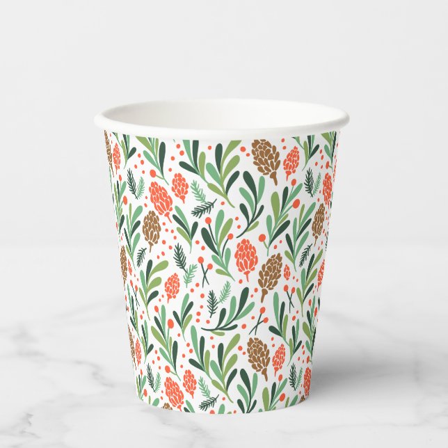 Light Holiday Greens Paper Cup (Front)