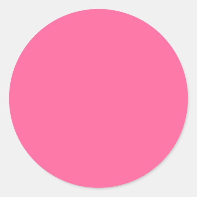 Light Hot Pink Colour Trend Template Blank Classic Round Sticker (Front)