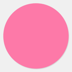 Light Hot Pink Colour Trend Template Blank Classic Round Sticker
