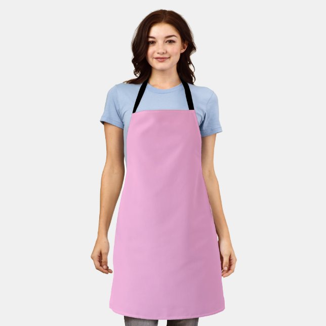 Light Hot Pink Solid Colour Apron (Worn)