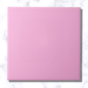 Light Hot Pink Solid Colour Ceramic Tile