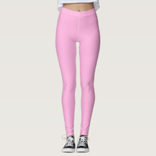Light Hot Pink Solid Colour Leggings