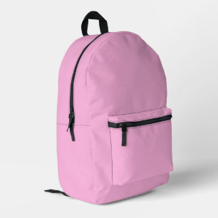 Light Hot Pink Solid Colour Printed Backpack