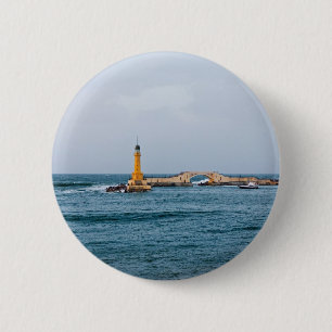 Light house 6 cm round badge