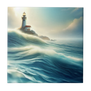 Light House Art Work Ceramic Tile