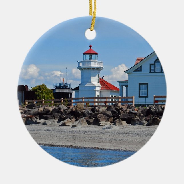 Light House Ceramic Tree Decoration (Front)