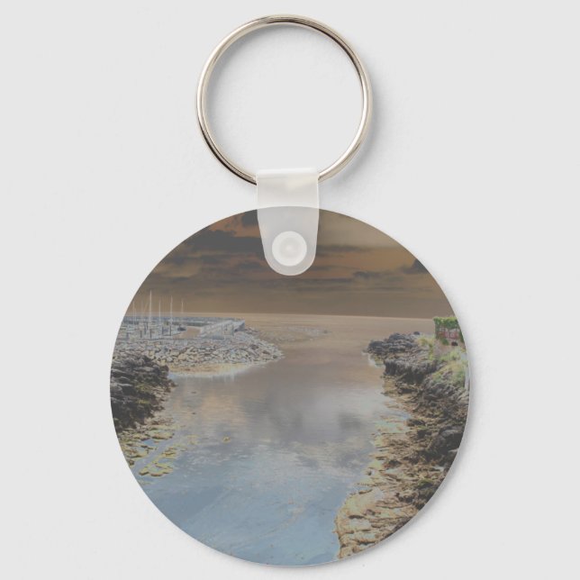 Light house in Cascais Portugal Key Ring (Front)