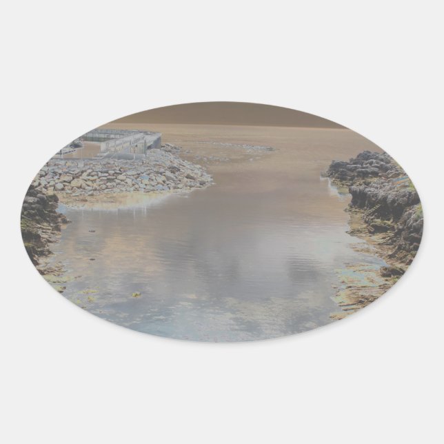 Light house in Cascais Portugal Oval Sticker (Front)