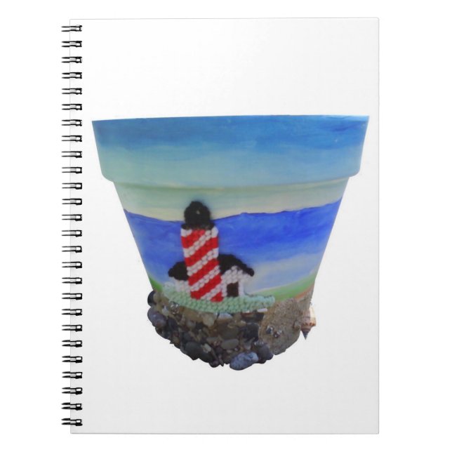 Light House Ocean View Spiral Photo Notebook (Front)