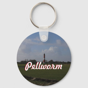 Light House on Pellworm from Afar Key Ring