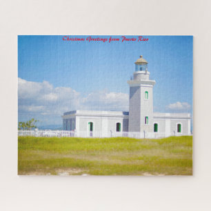 Light House Puerto Rico. Christmas Greetings Jigsaw Puzzle