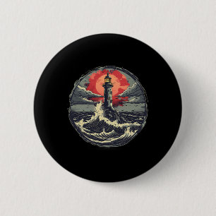 Light House Seaside House Sailing Boating Sea Ligh 6 Cm Round Badge