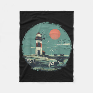 Light House Seaside House Sailing Boating Sea Ligh Fleece Blanket