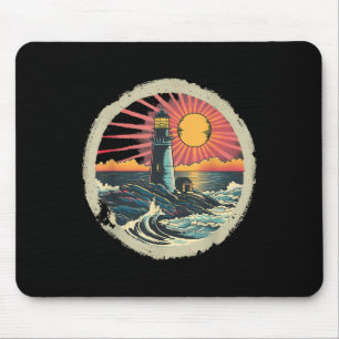 Light House Seaside House Sailing Boating Sea Ligh Mouse Pad