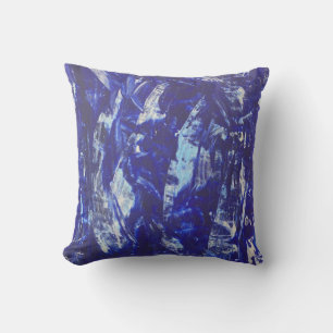 Light in the Blue Sea Abstract design by doria d. Cushion