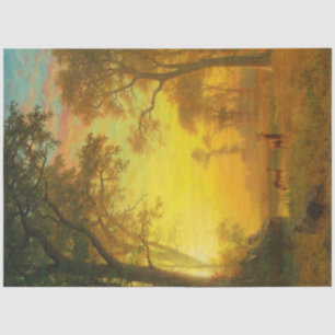 Light in the Forest (by Albert Bierstadt) Tissue Paper