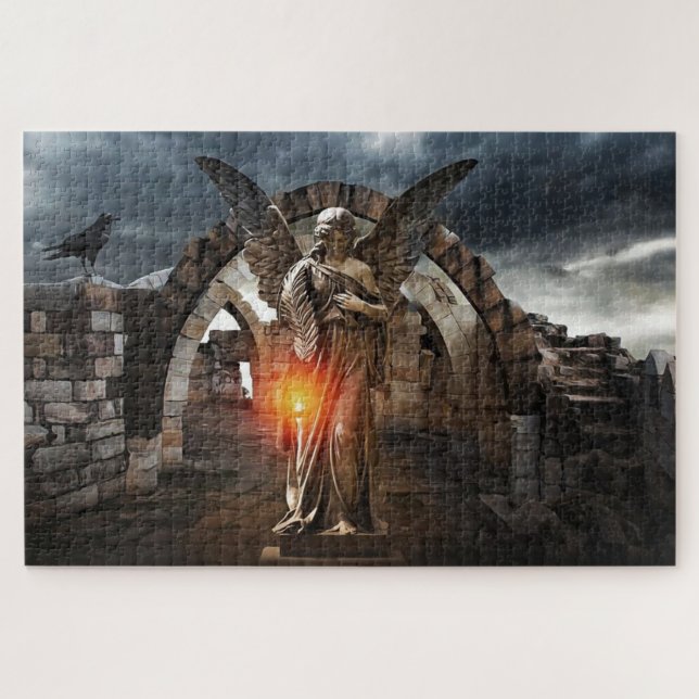 Light In The Storm Angel Jigsaw Puzzle (Horizontal)