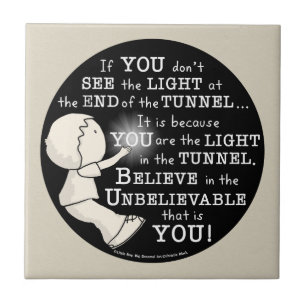 Light in the Tunnel Ceramic Tile