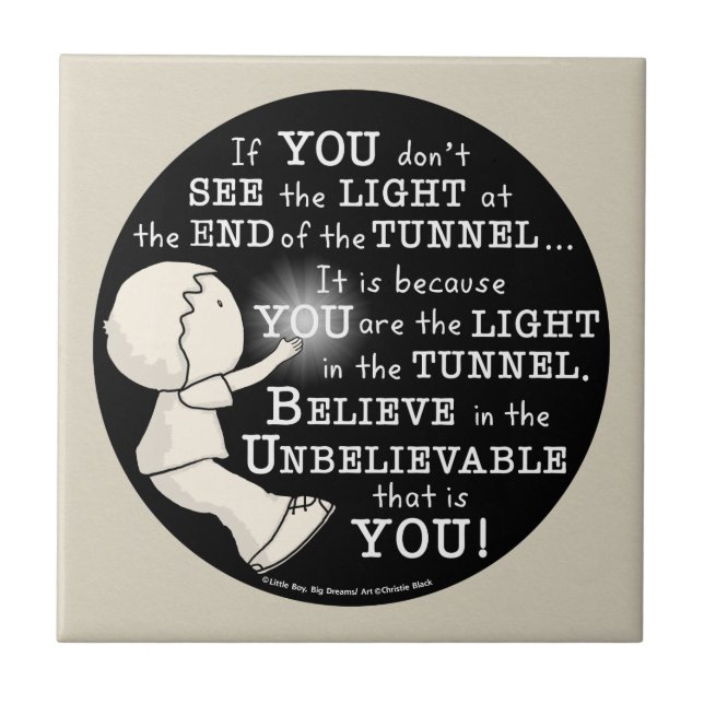 Light in the Tunnel Ceramic Tile (Front)