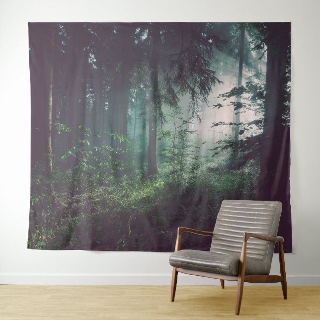 LIGHT in the WOODS PHOTO-BACKDROP Tapestry (In Situ (Horizontal))