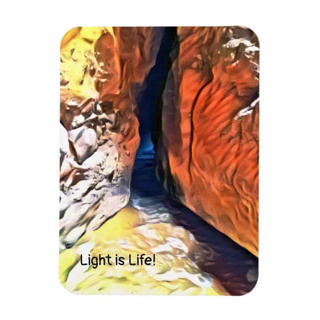 Light is Life - Beach Cave Connecting to Sea Magnet (Vertical)