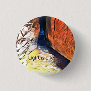 Light is Life- Coast Stony Crevasse 3 Cm Round Badge