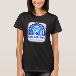 Light It Up Blue Autism Awareness Autistic Puzzle T-Shirt