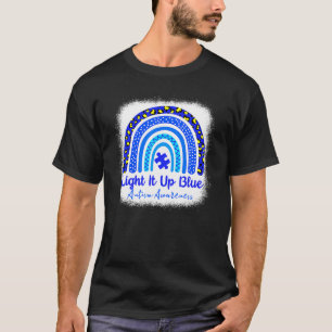Light It Up Blue Autism Awareness Autistic Puzzle T-Shirt
