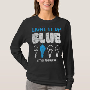Light It Up Blue Autism Awareness Autistic Puzzle T-Shirt