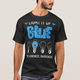 Light It Up Blue Autism Awareness Autistic Puzzle  T-Shirt