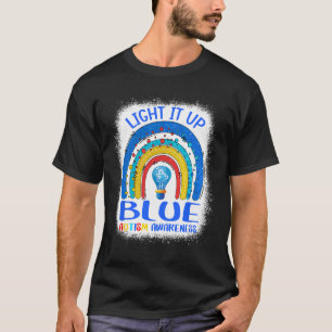 Light It Up Blue Autism Awareness Men Women Kids 2 T-Shirt