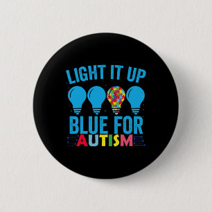 Light It Up Blue Autism Awareness Month 1 6 Cm Round Badge