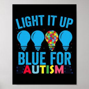 Light It Up Blue Autism Awareness Month 1  Poster