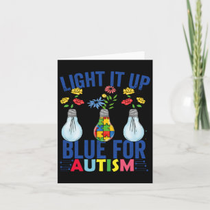 Light It Up Blue Autism Awareness Month Card